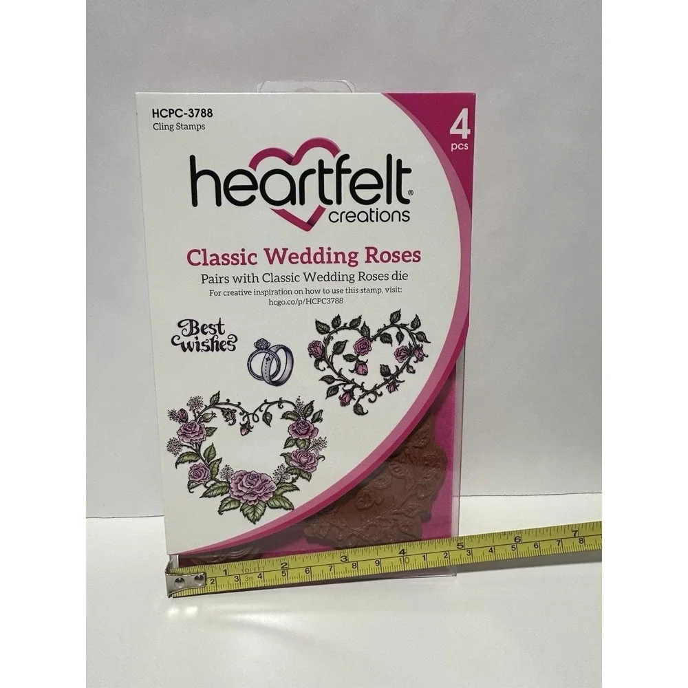 Heartfelt Creations Classic Wedding Roses – Cling Stamps & Craft Dies – Lot of 2